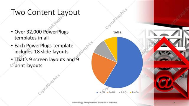 Two Content presentation slide layout