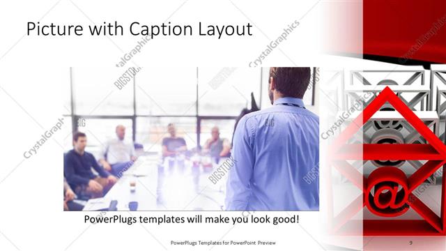 Picture with Caption presentation slide layout
