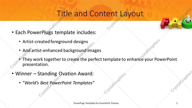 Title and Content presentation slide layout