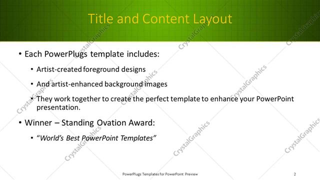Title and Content presentation slide layout