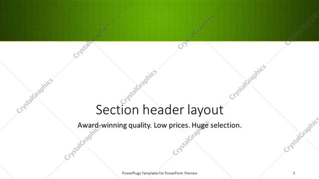 Section Header presentation slide layout