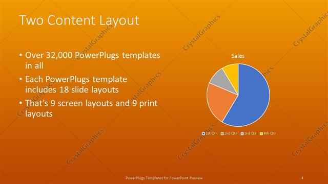Two Content presentation slide layout