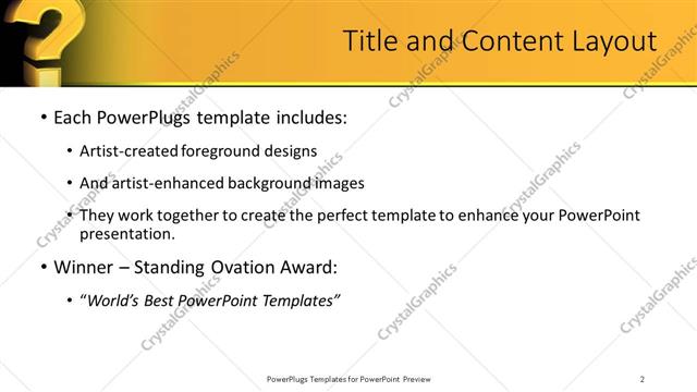 Title and Content presentation slide layout