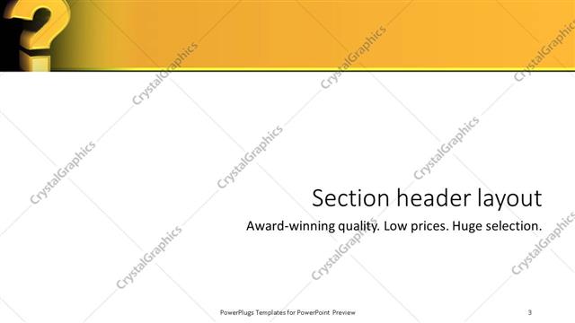 Section Header presentation slide layout