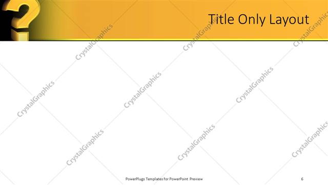 Title Only presentation slide layout
