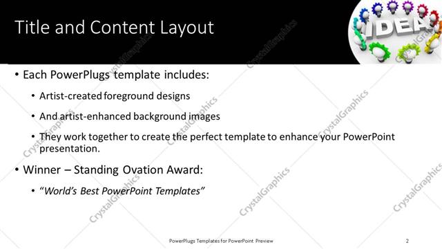 Title and Content presentation slide layout