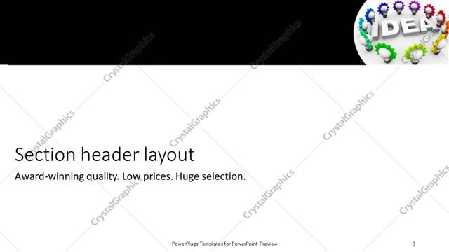 Section Header presentation slide layout