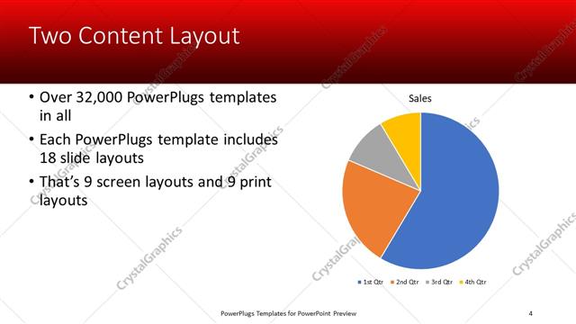 Two Content presentation slide layout