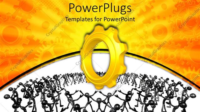  Presentation with people falling - Three dimensional people trying to catch falling gear