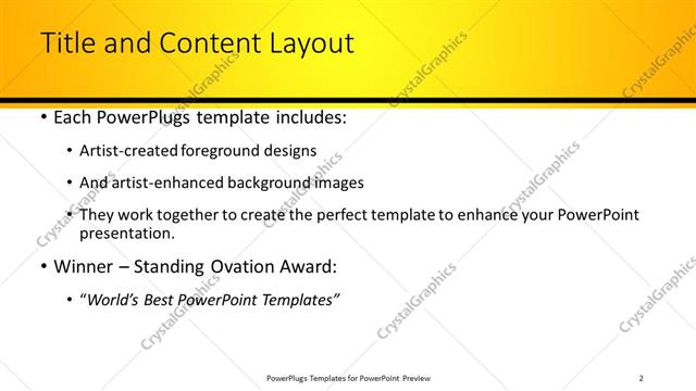 Title and Content presentation slide layout