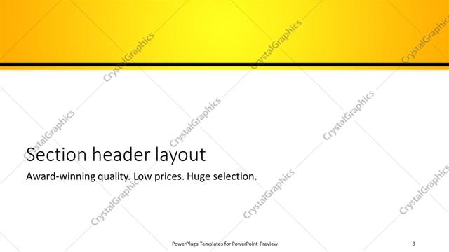 Section Header presentation slide layout