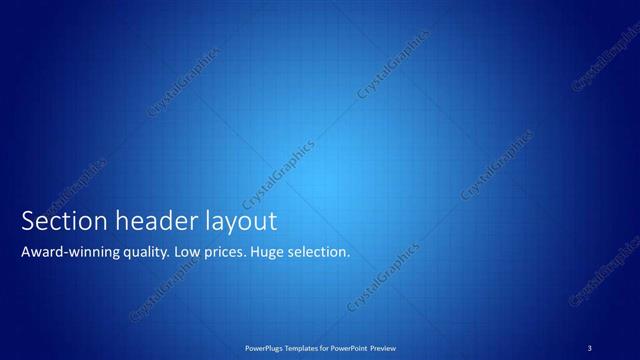 Section Header presentation slide layout