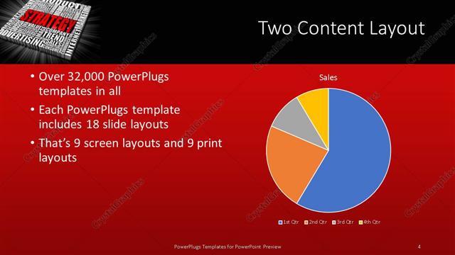 Two Content presentation slide layout