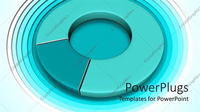  Presentation with pie chart - Three dimensional rendering of pie chart colored green?