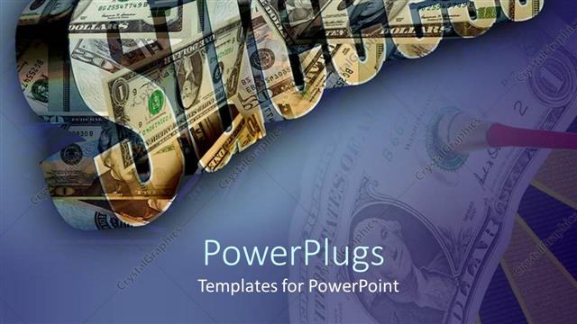  Presentation with pattern - Three dimensional success with dollar bill pattern