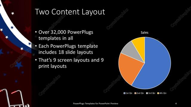 Two Content presentation slide layout