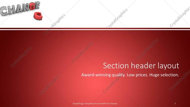 Section Header presentation slide layout