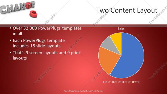 Two Content presentation slide layout