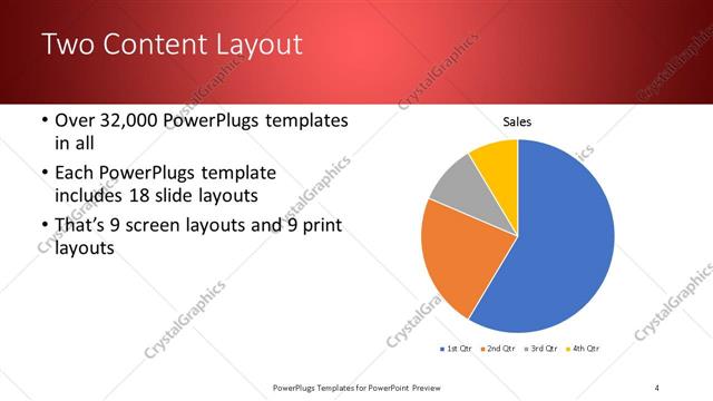 Two Content presentation slide layout