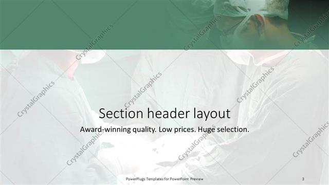 Section Header presentation slide layout