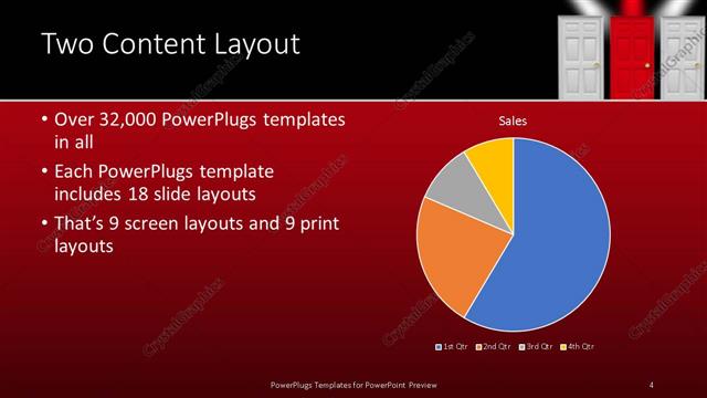 Two Content presentation slide layout