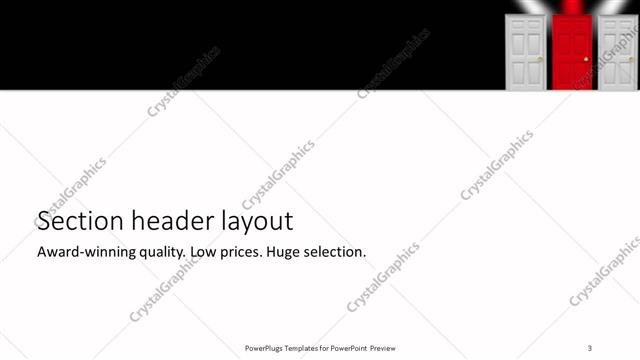 Section Header presentation slide layout