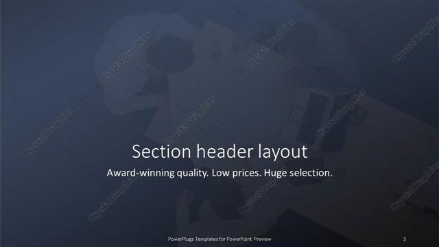 Section Header presentation slide layout
