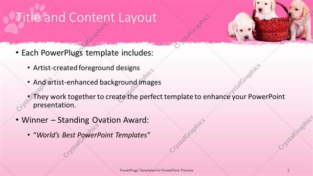 Title and Content presentation slide layout