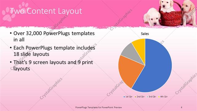 Two Content presentation slide layout