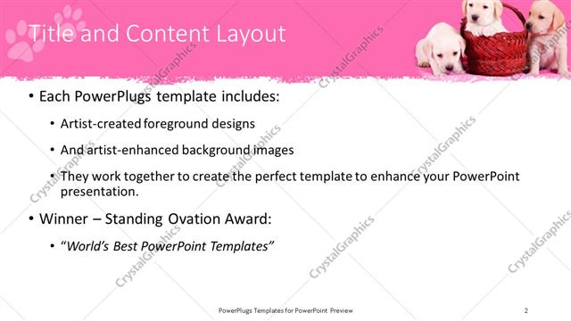 Title and Content presentation slide layout