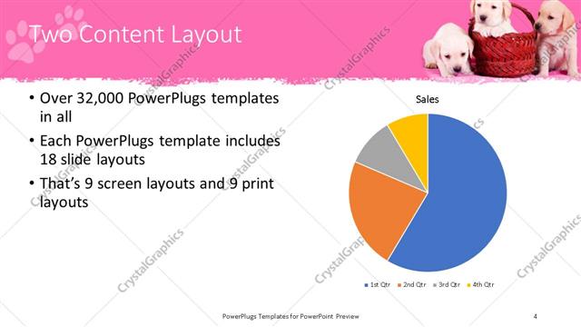 Two Content presentation slide layout