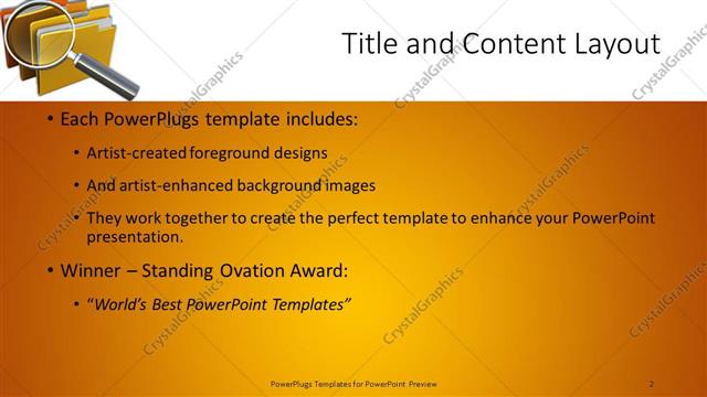 Title and Content presentation slide layout