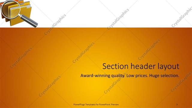 Section Header presentation slide layout