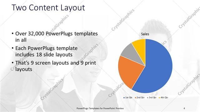 Two Content presentation slide layout