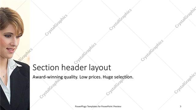 Section Header presentation slide layout