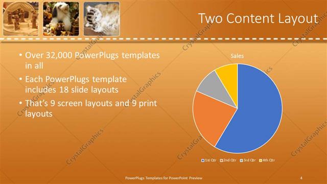 Two Content presentation slide layout