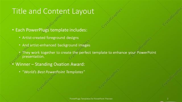 Title and Content presentation slide layout
