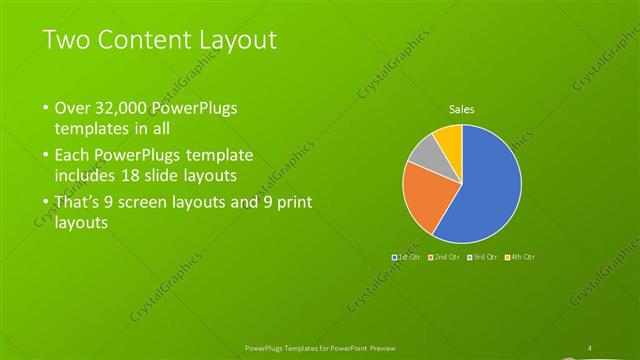 Two Content presentation slide layout
