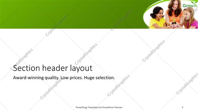 Section Header presentation slide layout