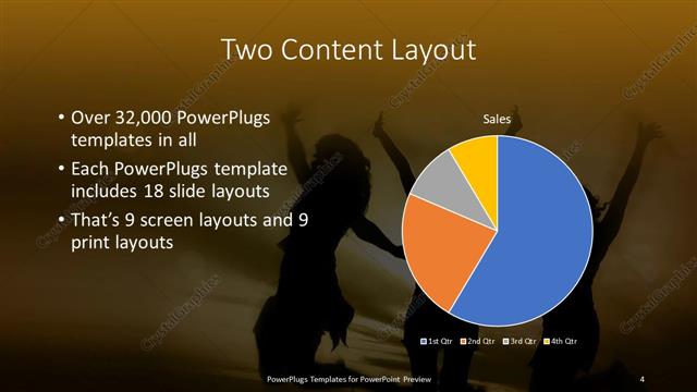 Two Content presentation slide layout