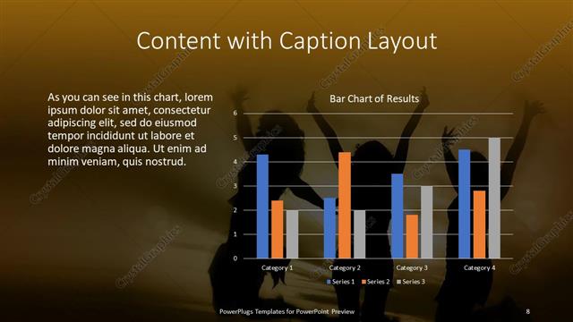 Content with Caption presentation slide layout