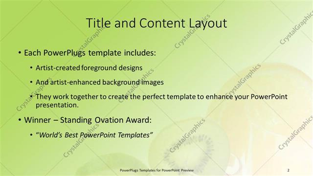 Title and Content presentation slide layout