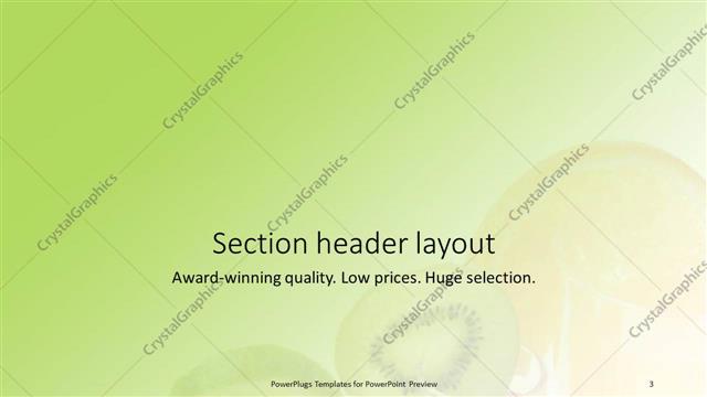Section Header presentation slide layout
