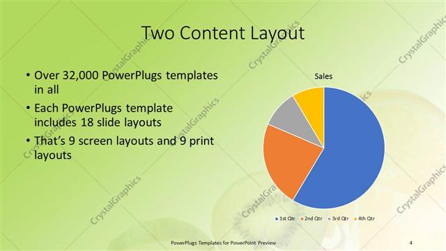 Two Content presentation slide layout