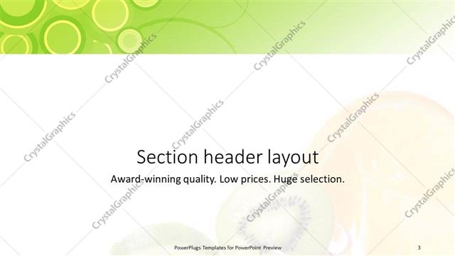 Section Header presentation slide layout