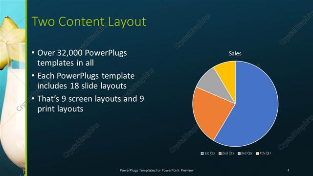Two Content presentation slide layout