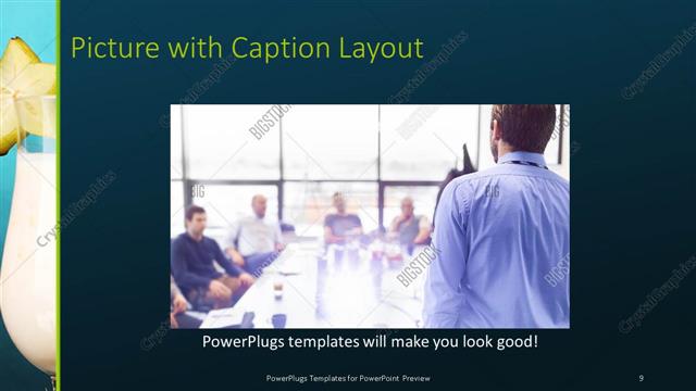 Picture with Caption presentation slide layout