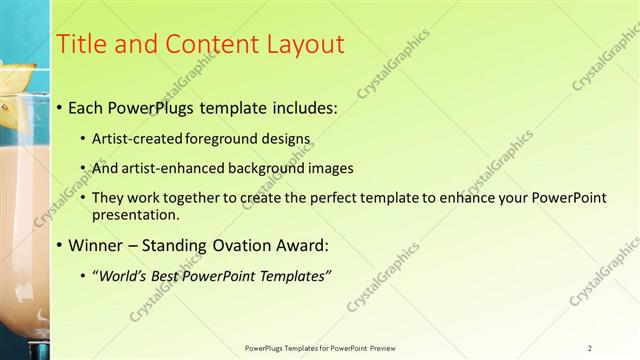 Title and Content presentation slide layout
