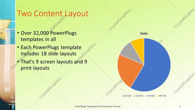 Two Content presentation slide layout