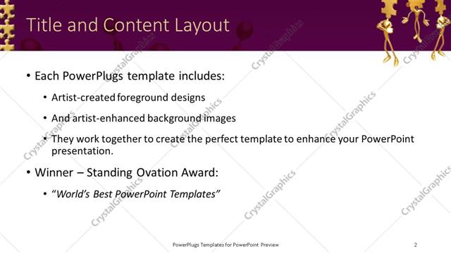 Title and Content presentation slide layout